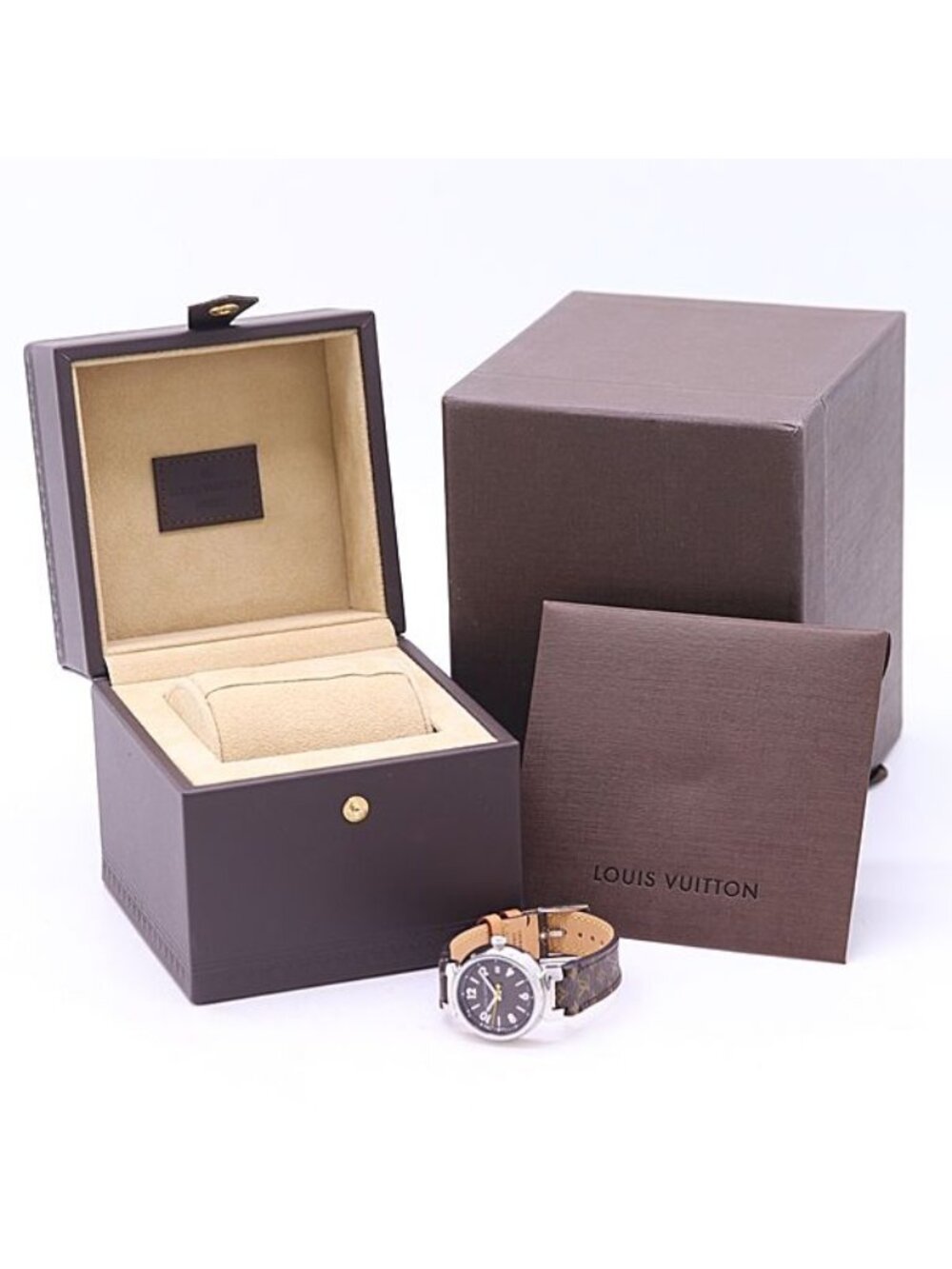 Louis Vuitton Tambour Quartz Brown Dial Watch - Picture 5 of 5